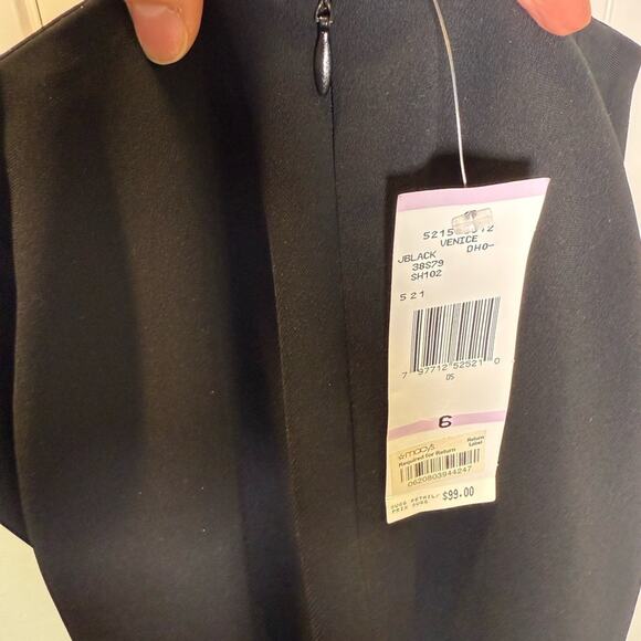 Jones New York Wide Leg Black Pants size 6 with a side zip - Picture 5 of 6